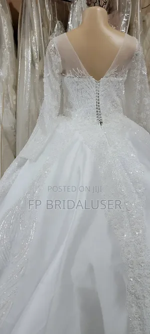 Wedding Gown for Hire Floral Longsleeved