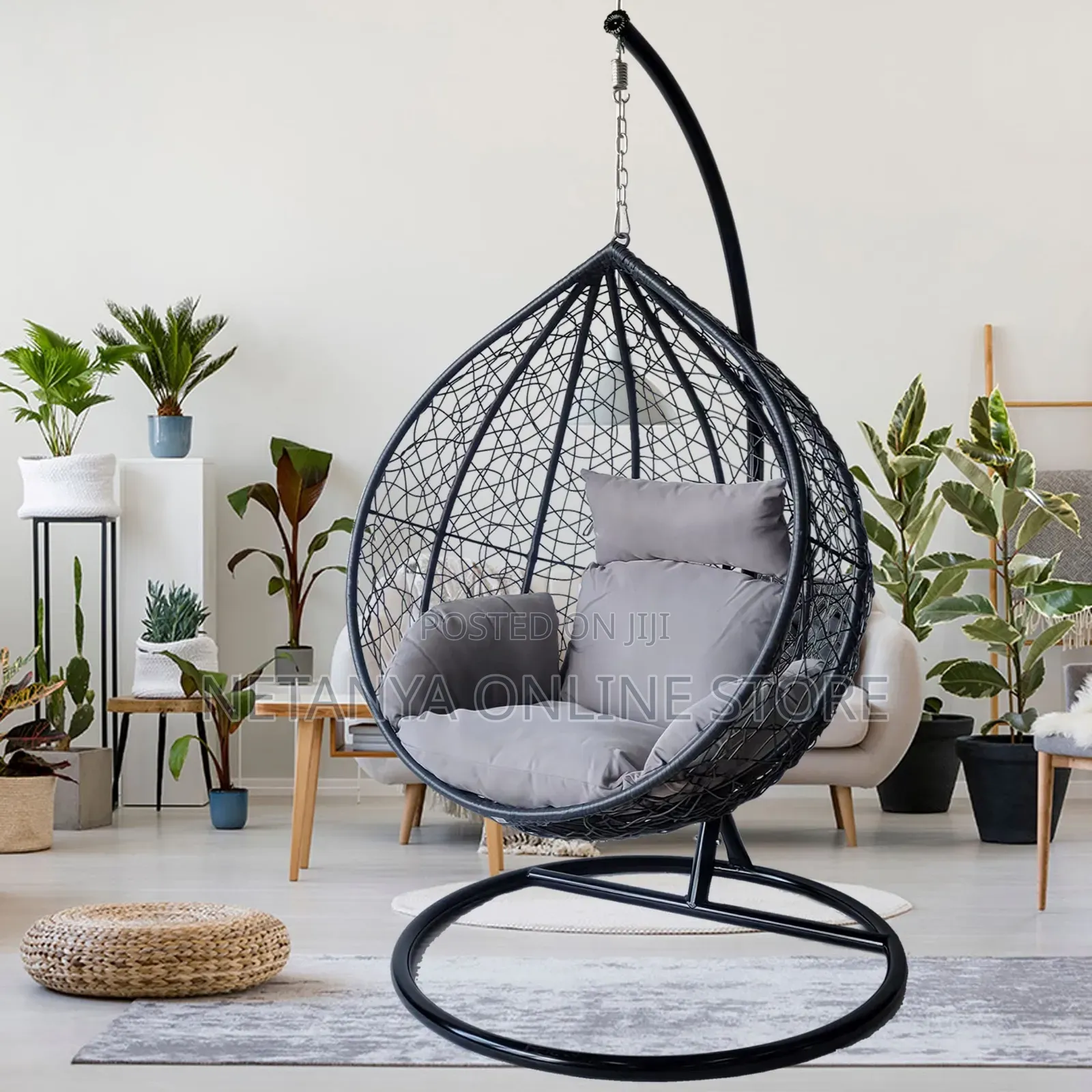 Hanging Egg Chair Swing With Cushions