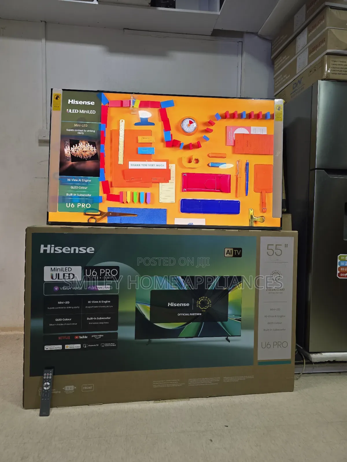 U6-Pro Series Hisense 55inches Miniled Uled4k Vidaa Smart Tv at Discount