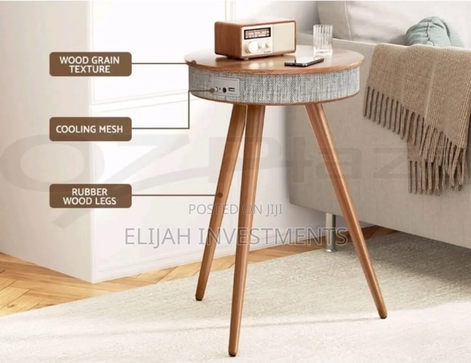 Smart Bluetooth Speaker Portable Coffee Table With Wireless Charging
