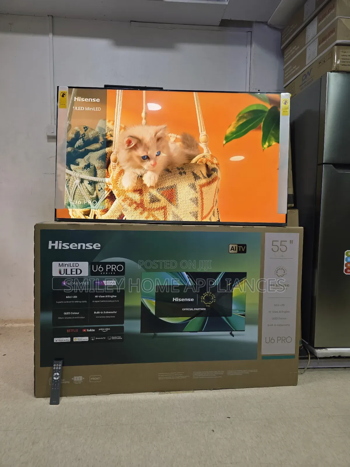 Hisense 55inches Mini-Uled4k Vidaa Quantum Dot Display Smart Ai-Tv