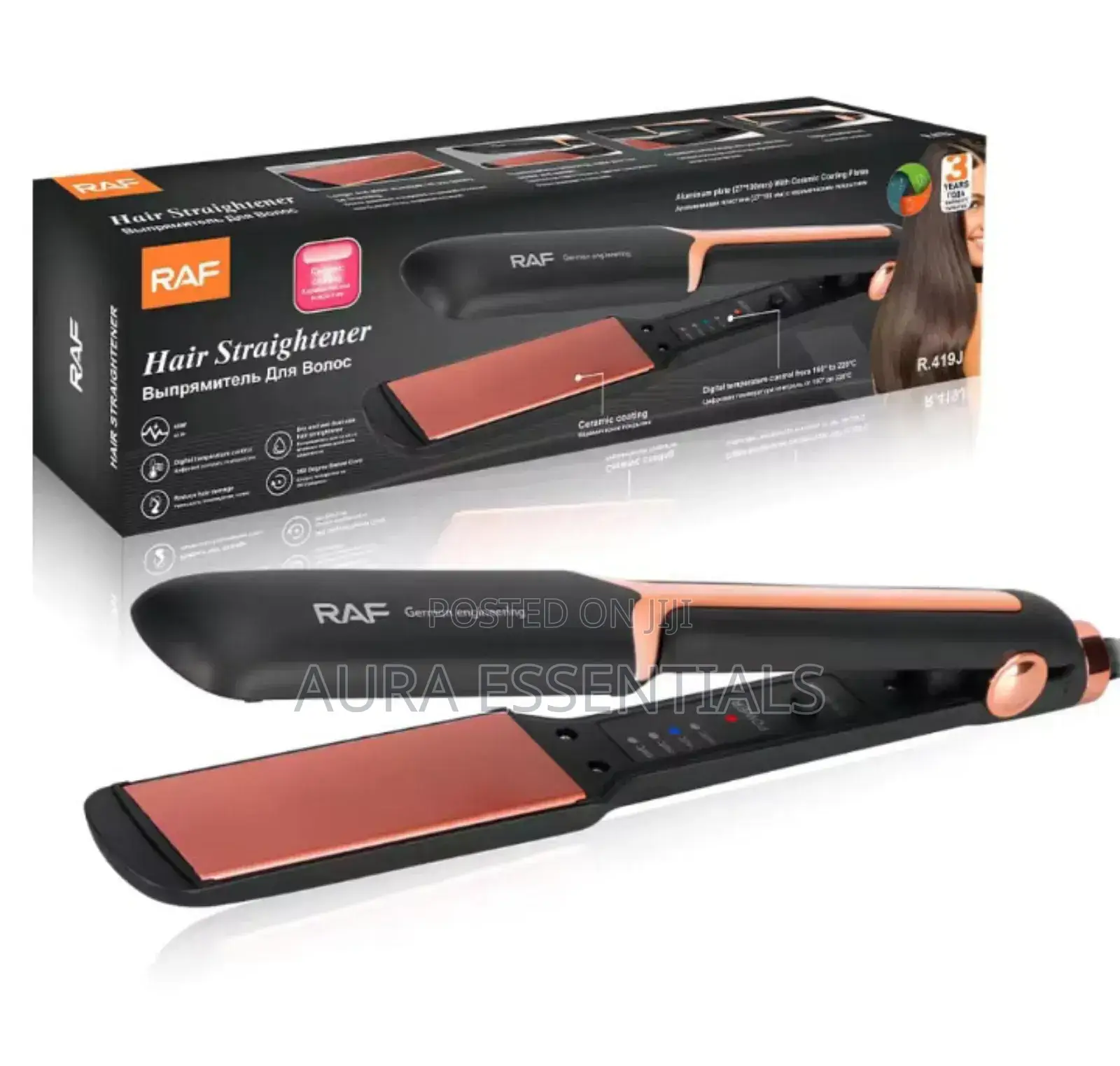 Raf Professional Ptc Electric Hair Straightener Iron