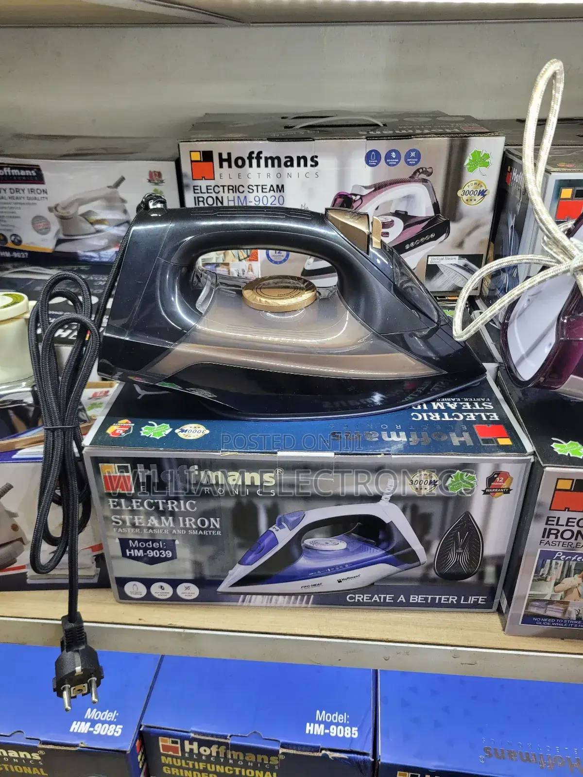Hoffmans Steam Iron Non Stick Soleplate