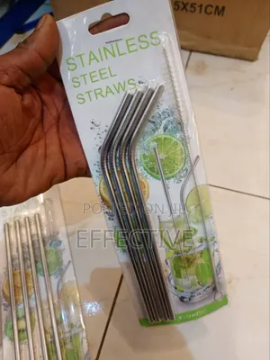 Re-Usable Glass Straws Set With Cleaning Brush
