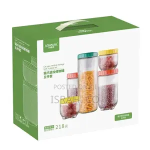5 Pieces Glass Storage Jars