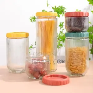 5 Pieces Glass Storage Jars
