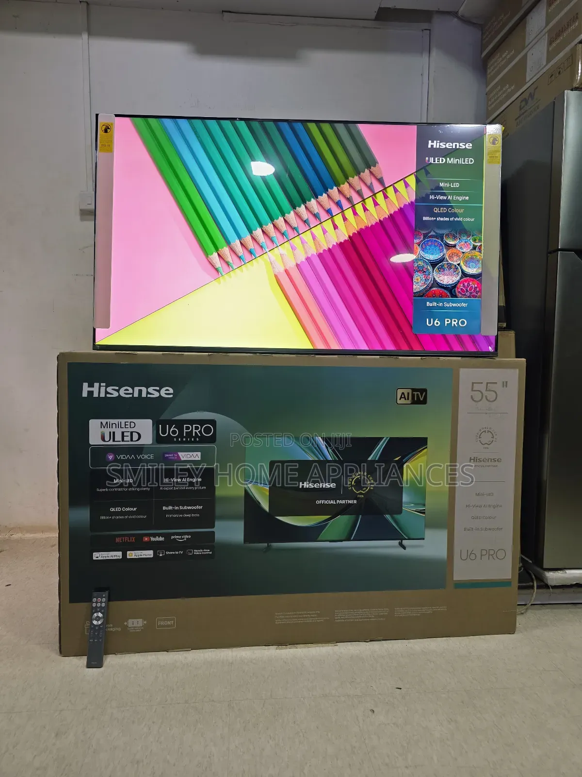 U6 Pro Miniled Hisense 55inches Vidaa Smart Tv at 20% Discount Price