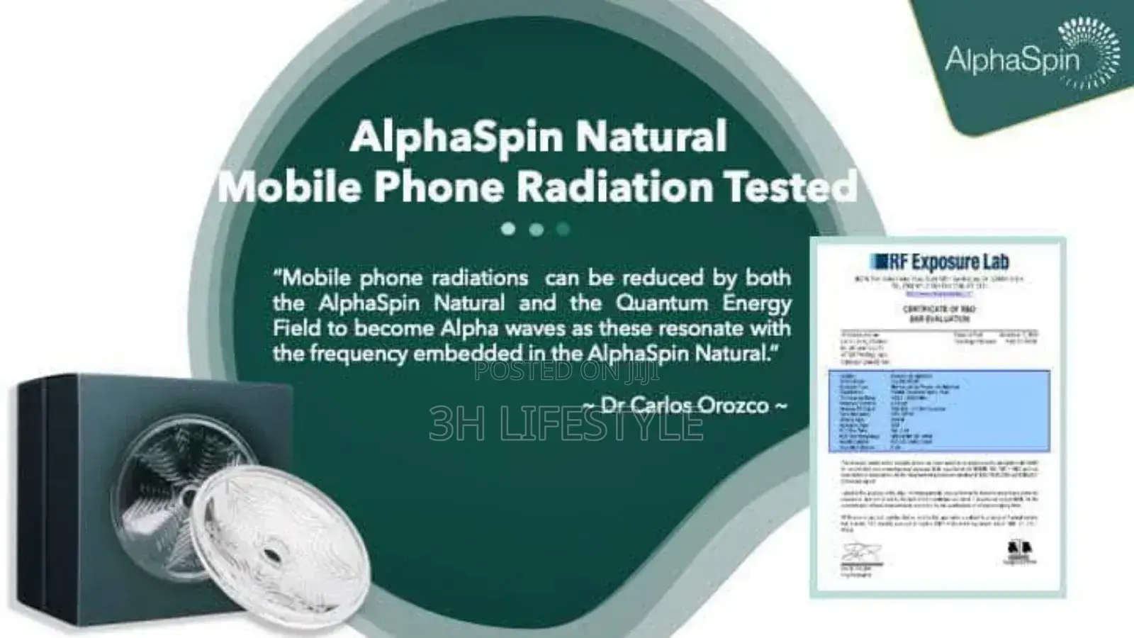 Alpha Spin Quantum Energy. Protect Your Natural Energy