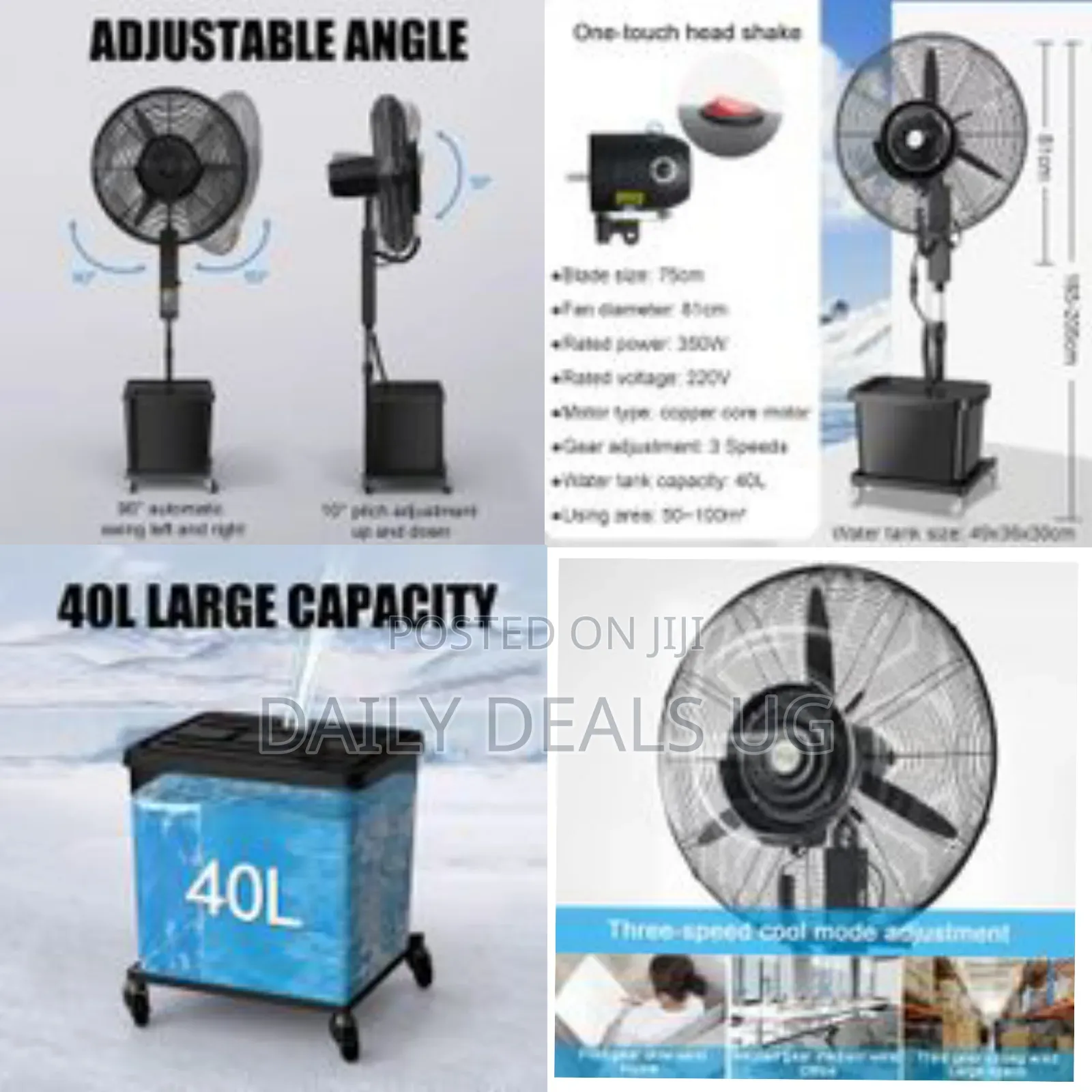 Industrial Misting Fan Commercial Pedestal Fan