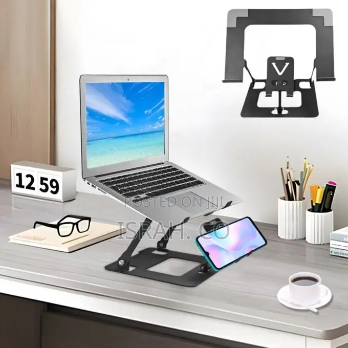 Ergonomic Dual Laptop Phone Stand –