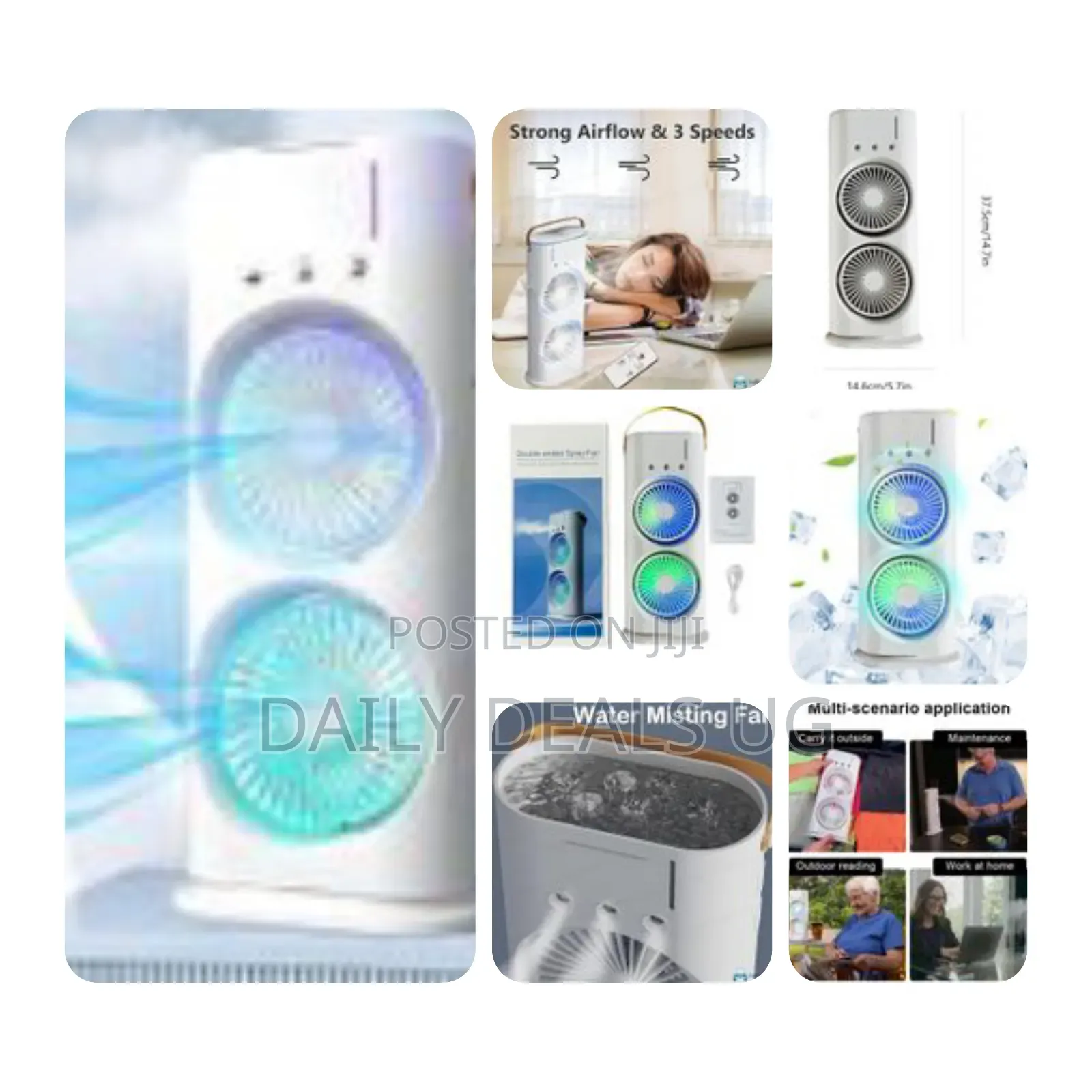Portable Double Ended Spray Desk Fan