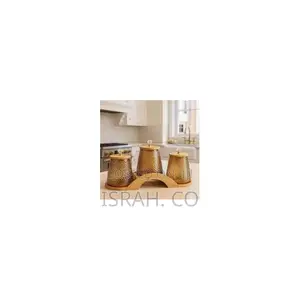 3-Piece Round Airtight Glass Storage Jar Canister Set