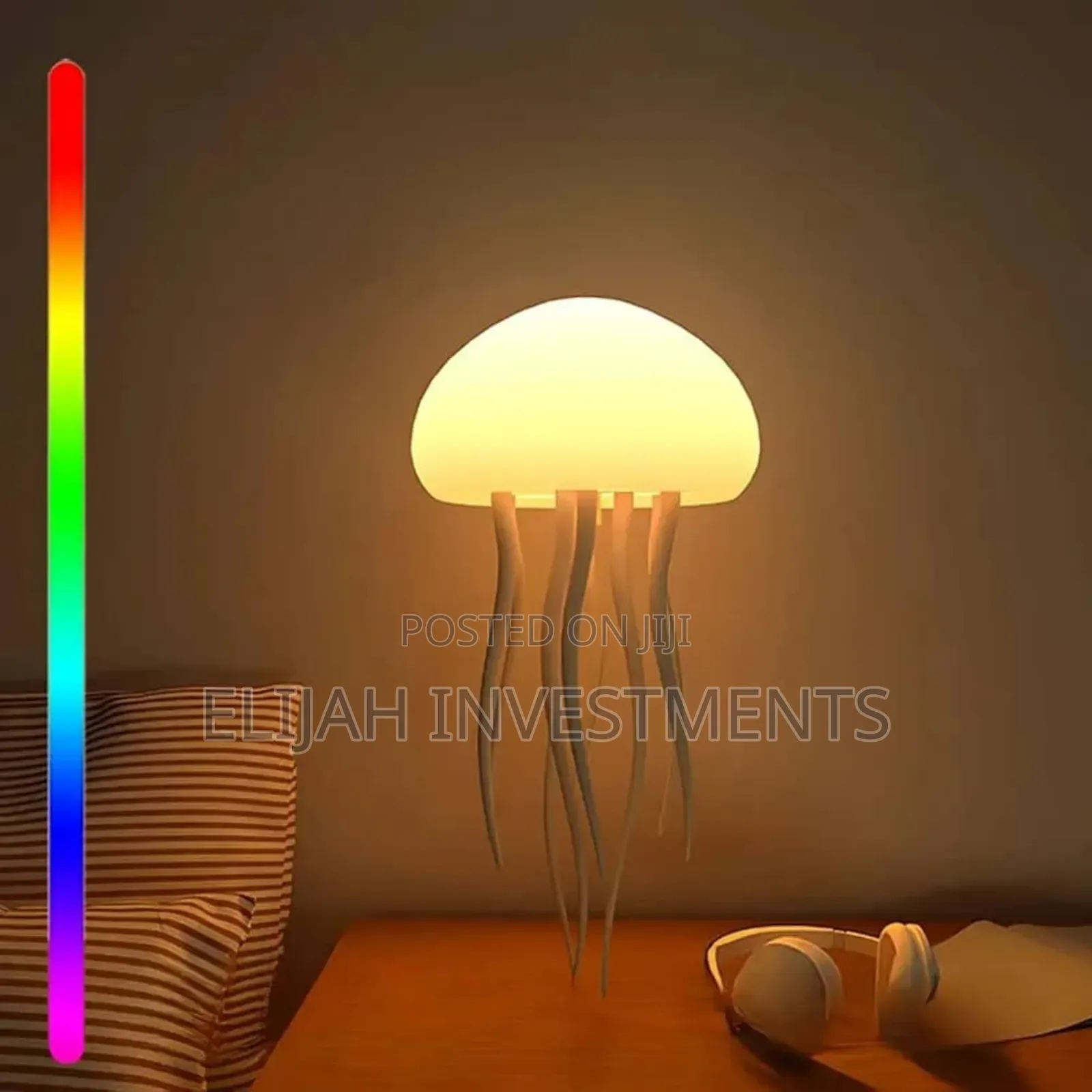 Led Portable RGB Gradient Jellyfish Bedside Lamp