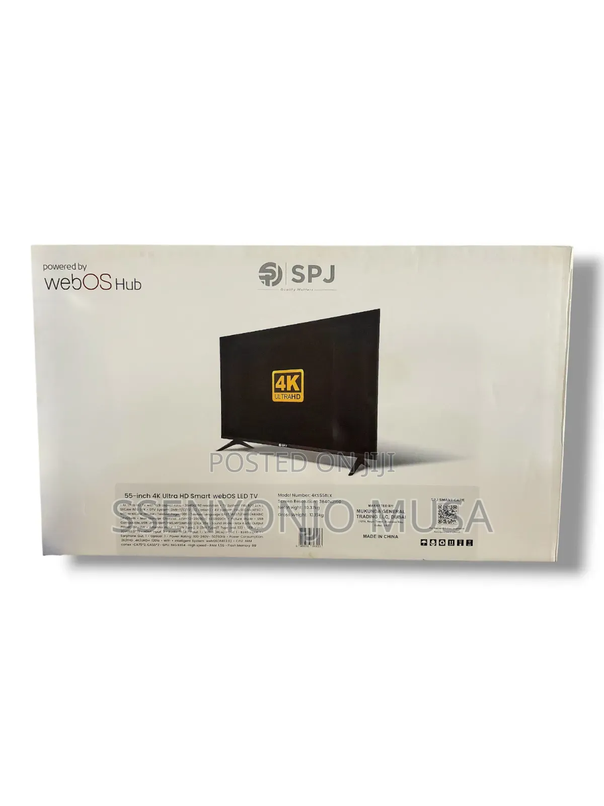 SPJ Tv 55 Inch Smart Frameless Uhd Ai Thinq Webos Series Tv
