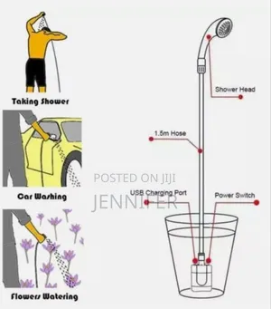 Portable Rechargeable Travel Shower Machine