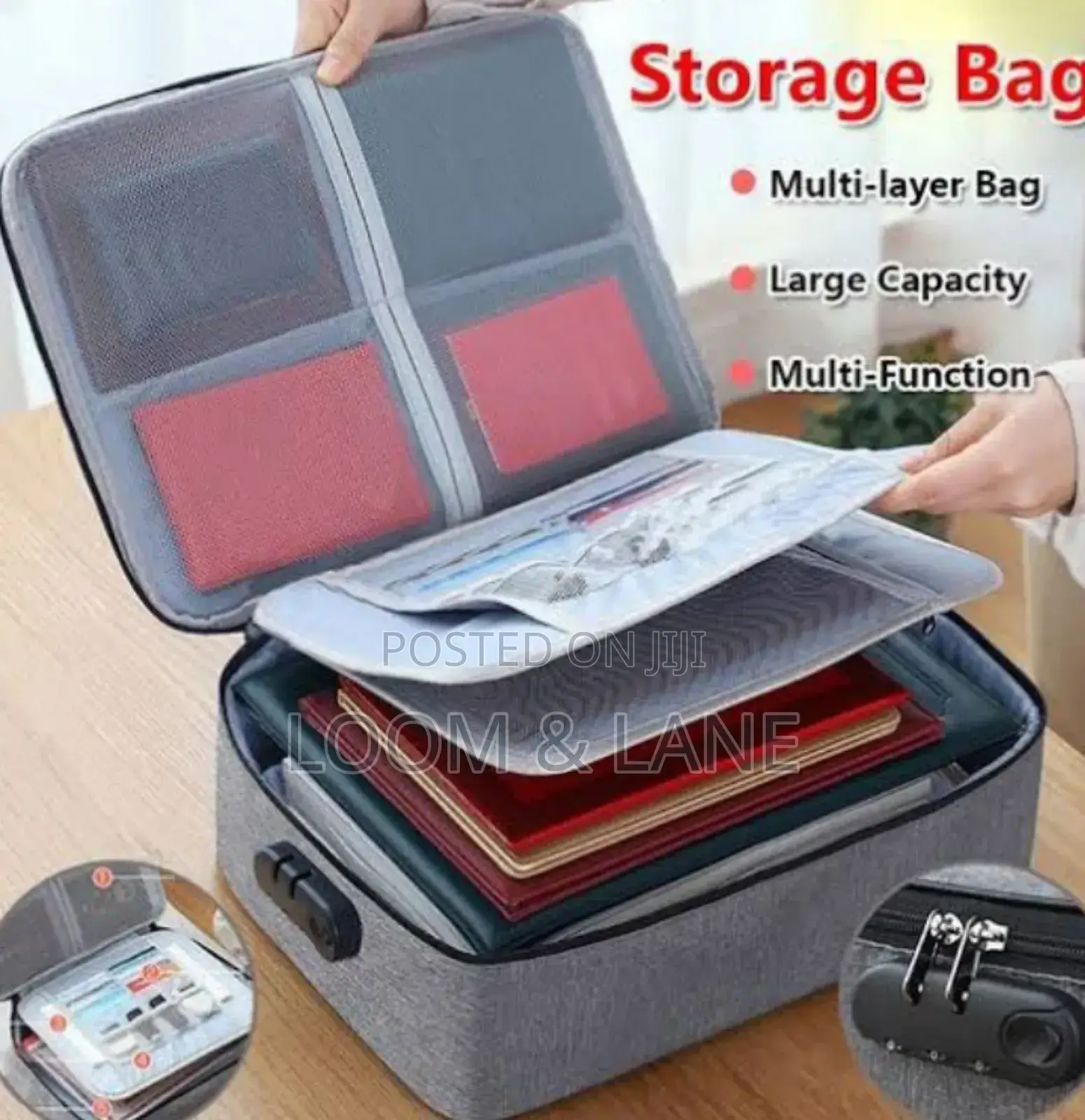 Multi-Layer Document Organizer Bag