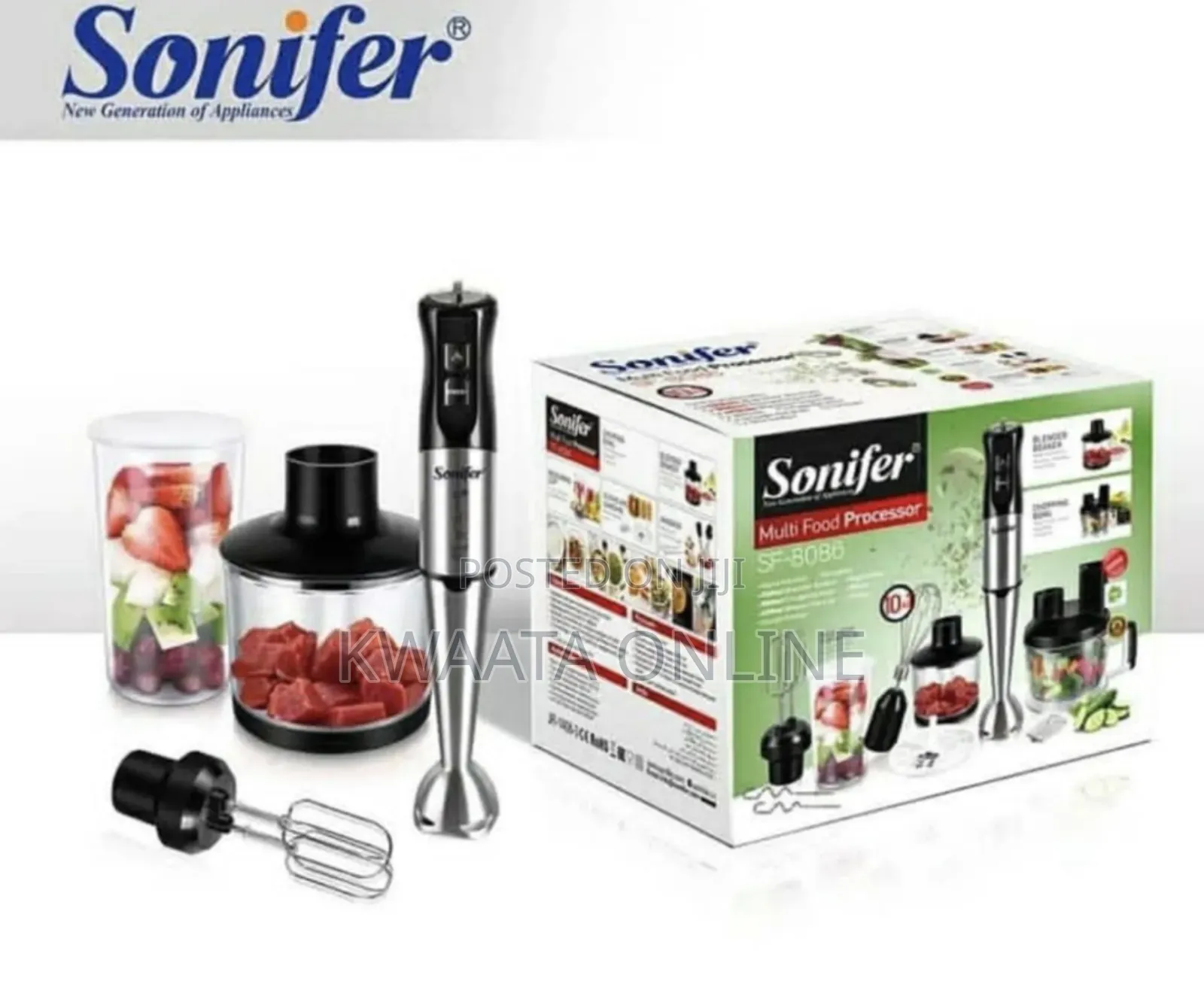 10-in-1 Sonifer Multifunctional Blender With Mixer, Chopper, and Whisk
