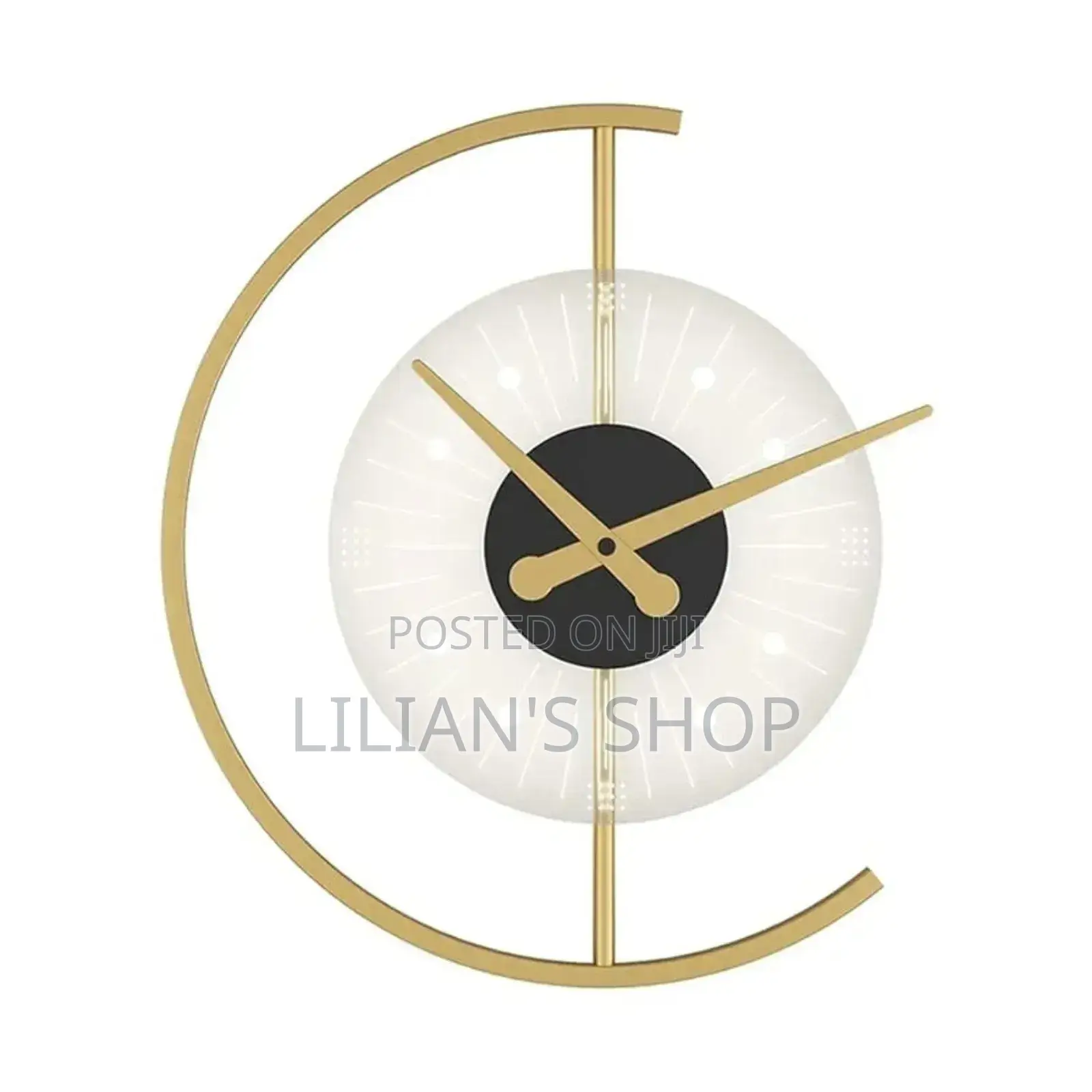 Golden Led Wall Clock