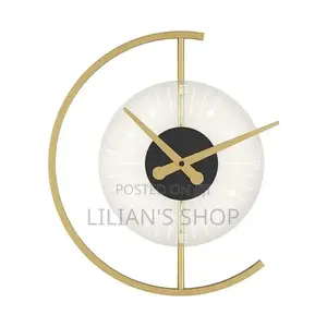 Golden Led Wall Clock