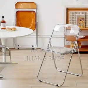 Folding Dining Chair,Plastic Panel Metal Chrome Frame
