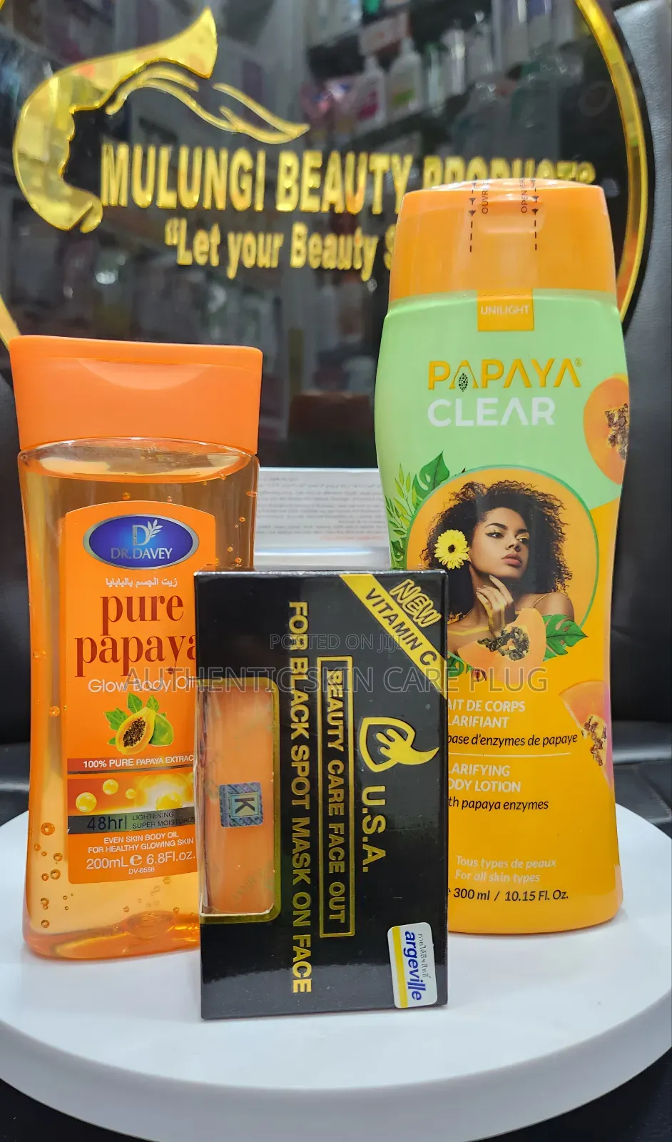 Papaya Clear Brightening Beautifying Lotion Combo For Natural Skin