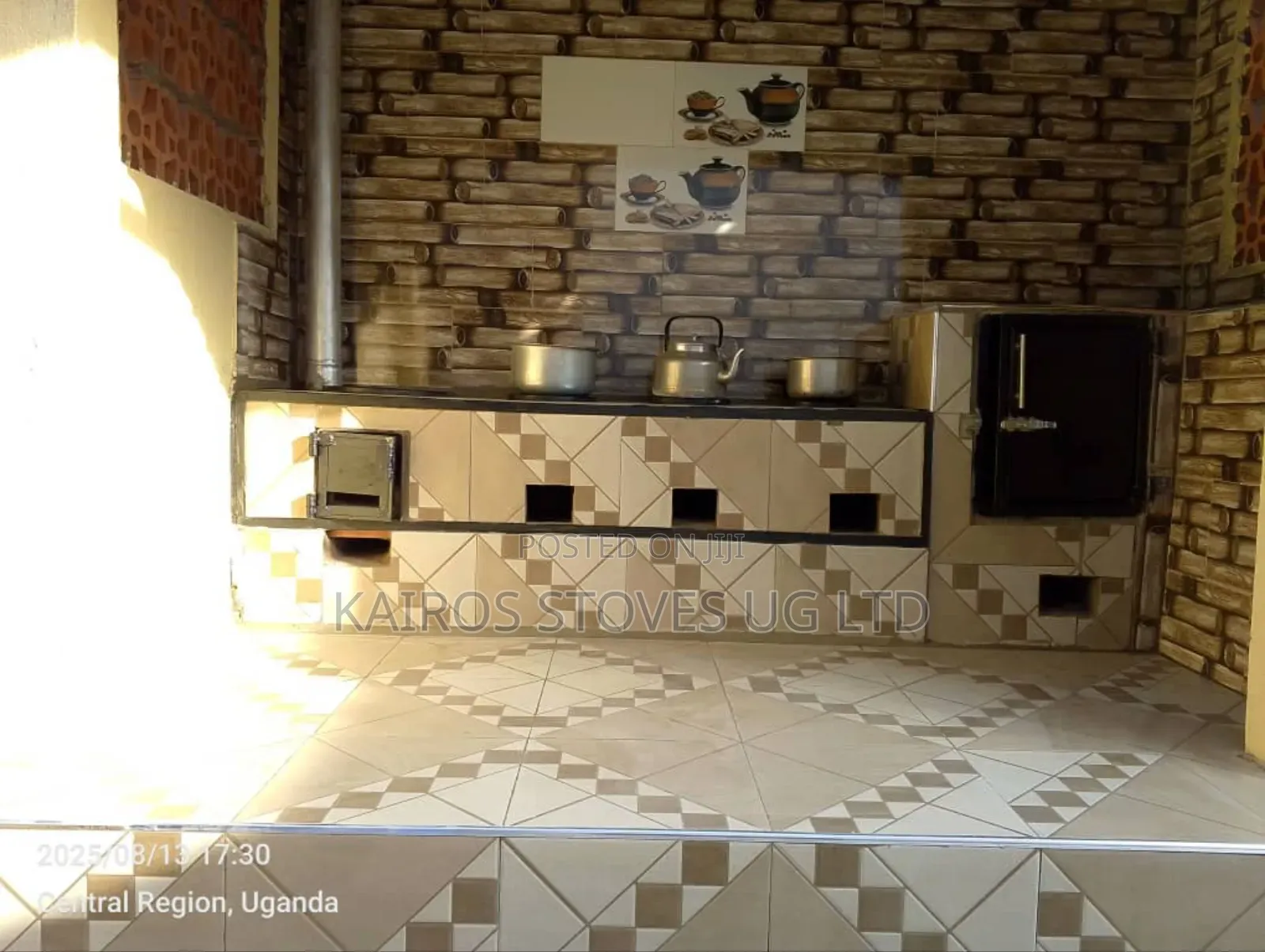 Permanent Domestic Stove for Firewood and Charcoal
