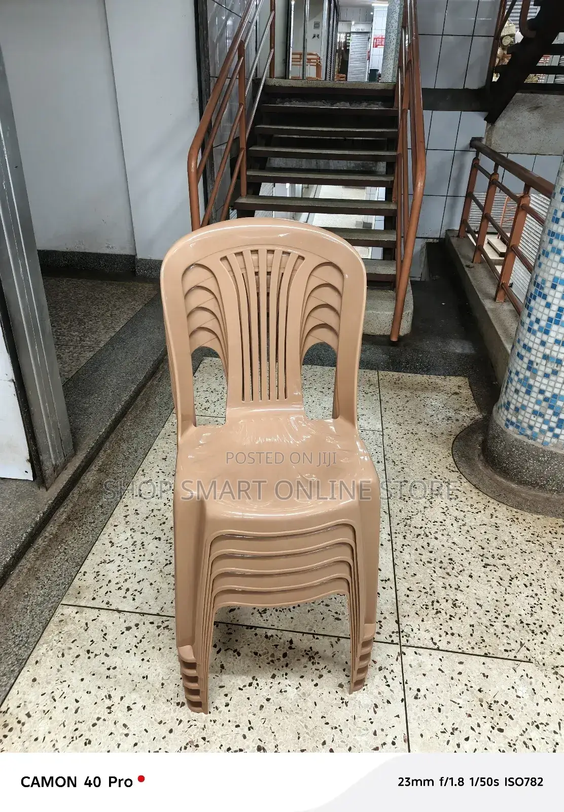 Stripped Back Plastic Chairs Plastic Chairs (Brown)
