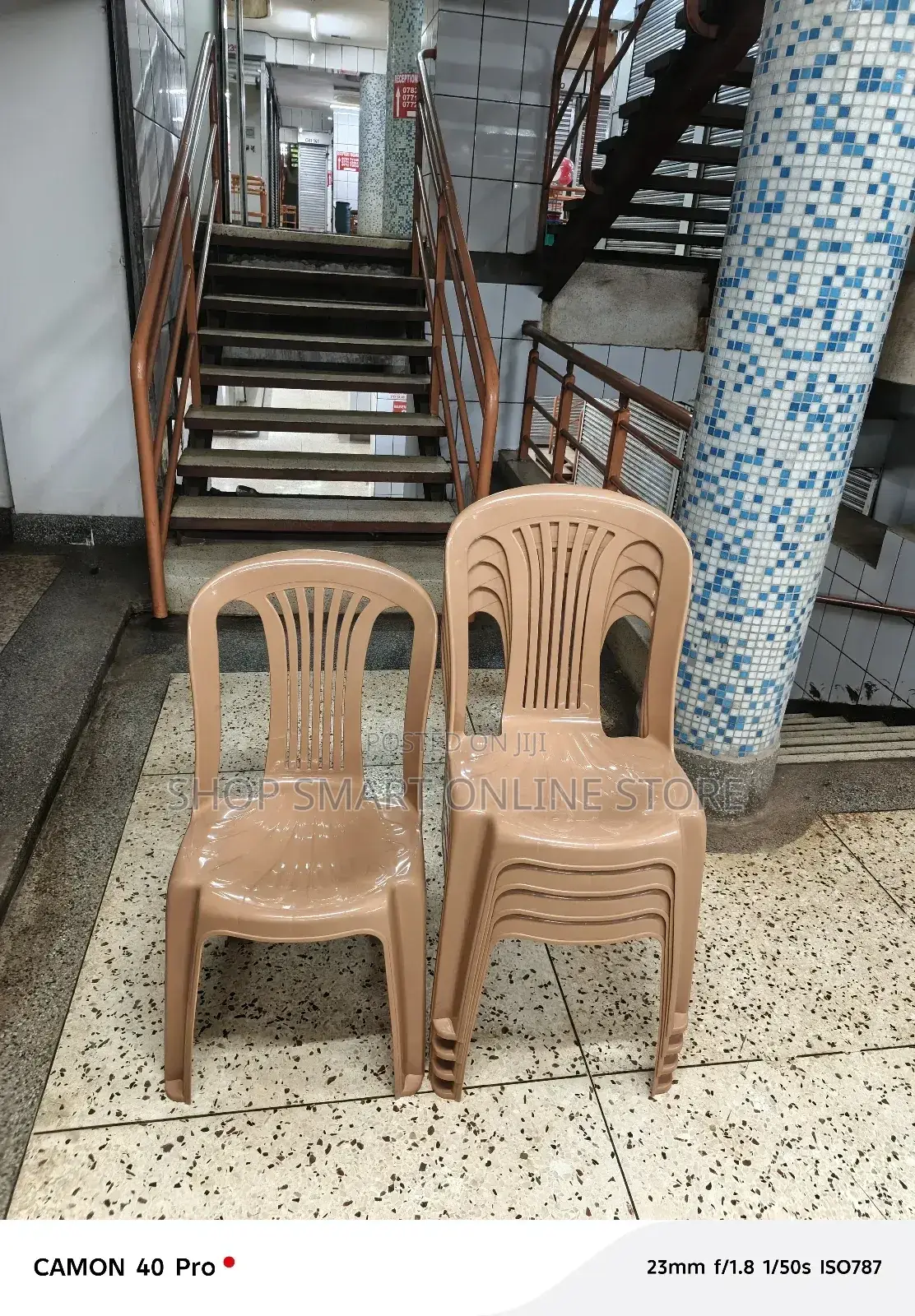 Stripped Back Plastic Chairs Plastic Chairs (Brown)