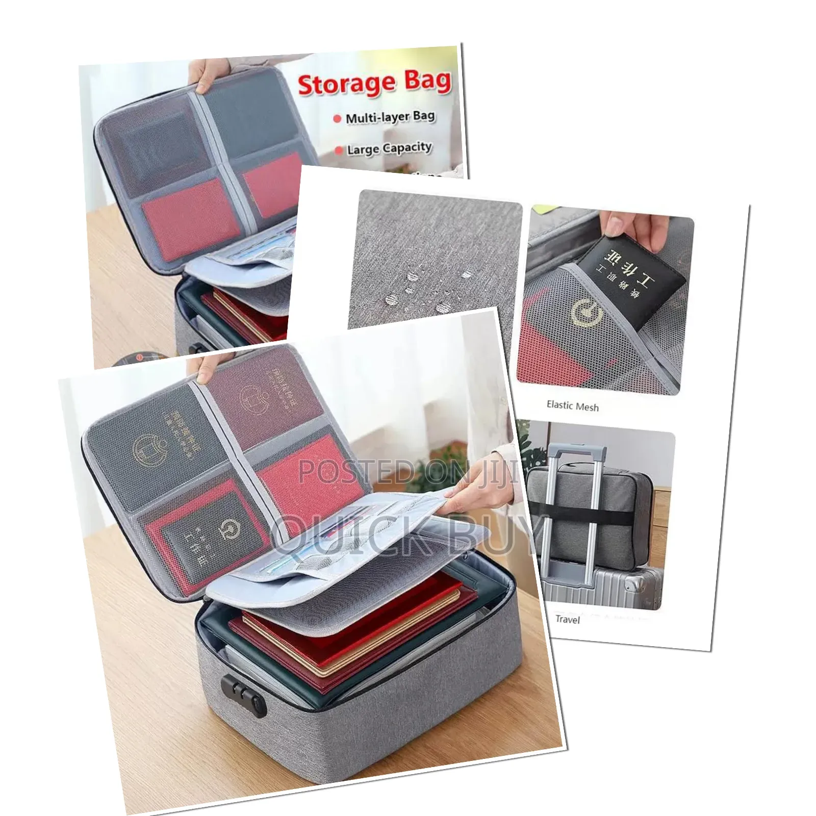 Multi-Layer Document Organizer Bag