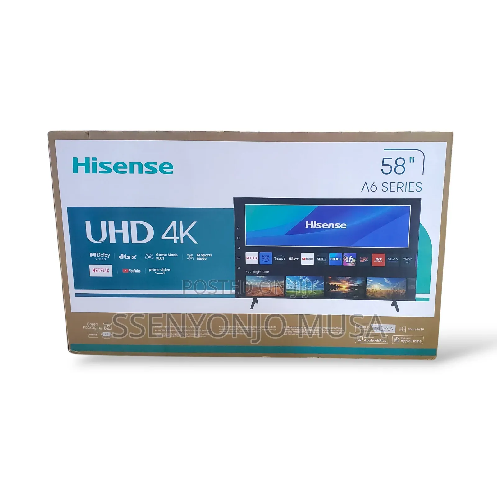 Hisense A6 Series 58" Uhd Smart Tv