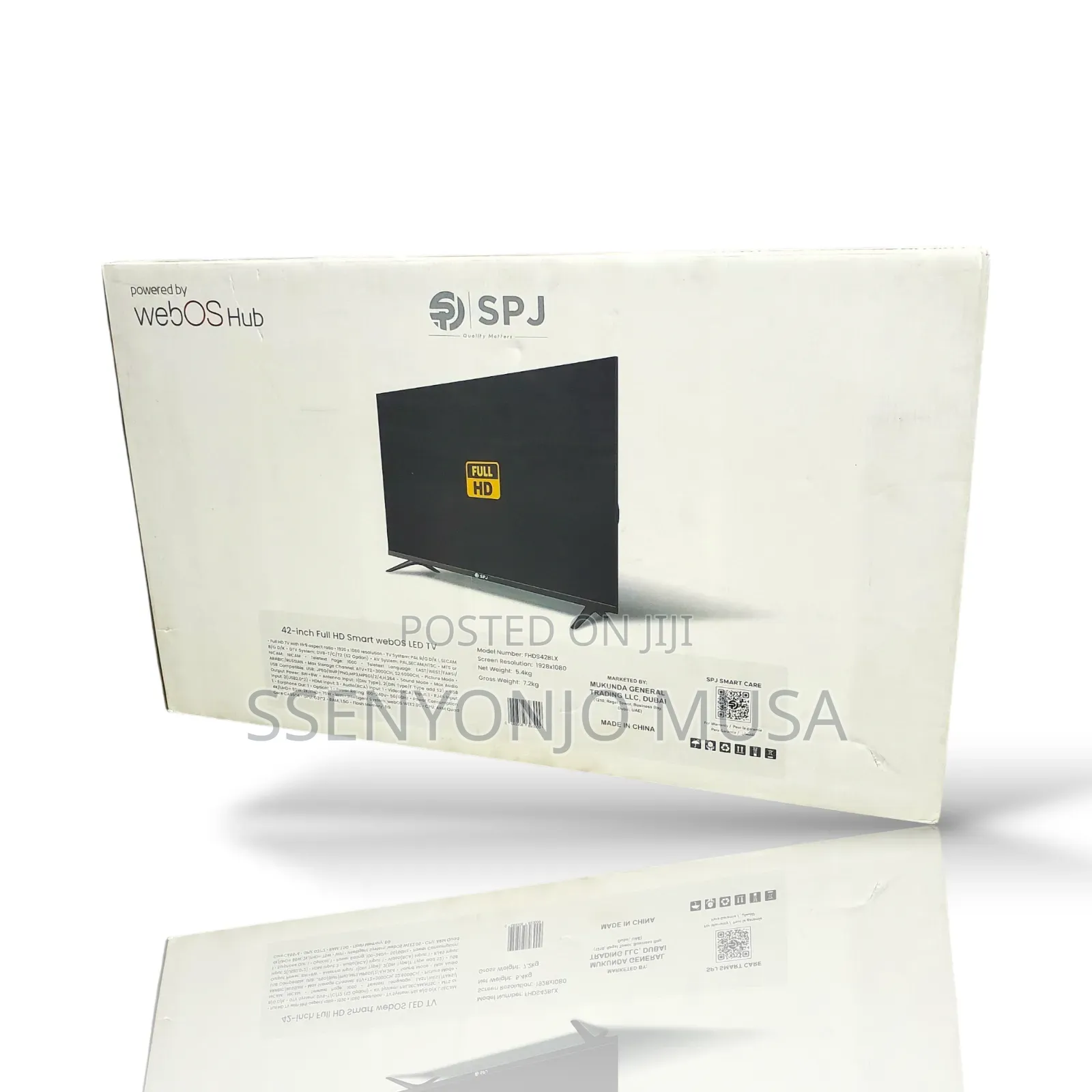 SPJ Smart Tv 42"Inch FHD Flameless Android Tv