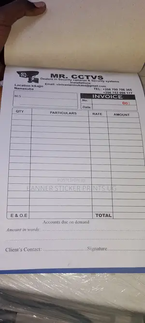 Invoice Book Printing and Designing