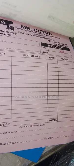 Invoice Book Printing and Designing