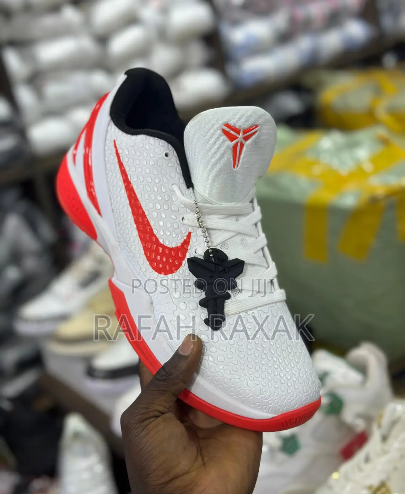 Original Nike Kobe 6 Protro White/Red Basketball Sneakers
