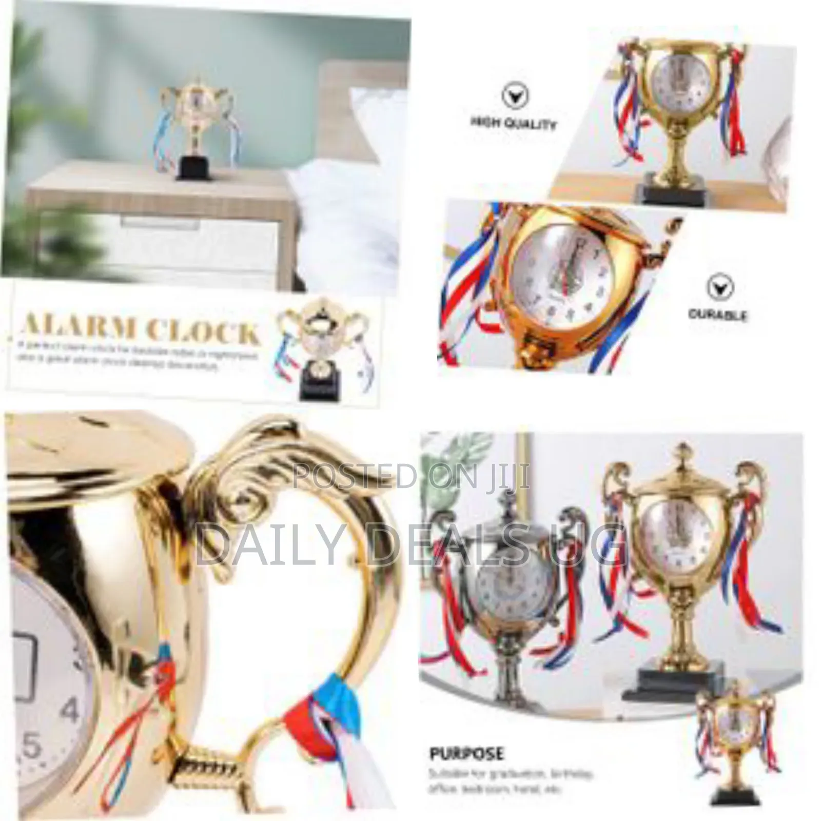 Trophy Alarm Clock Retro Table Clock