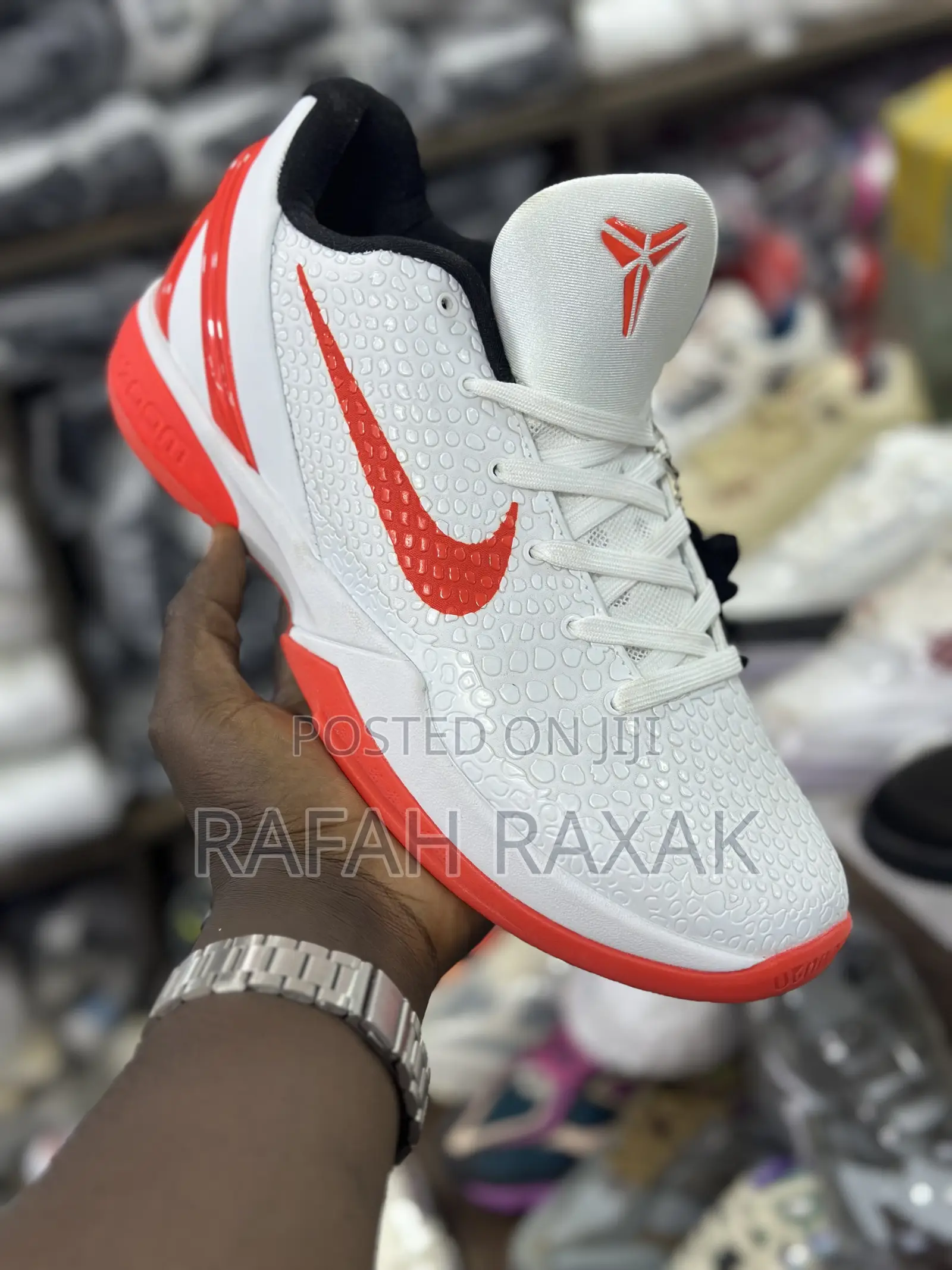 New Classic White/Red Nike Kobe 6 Protro Basketball Shoes