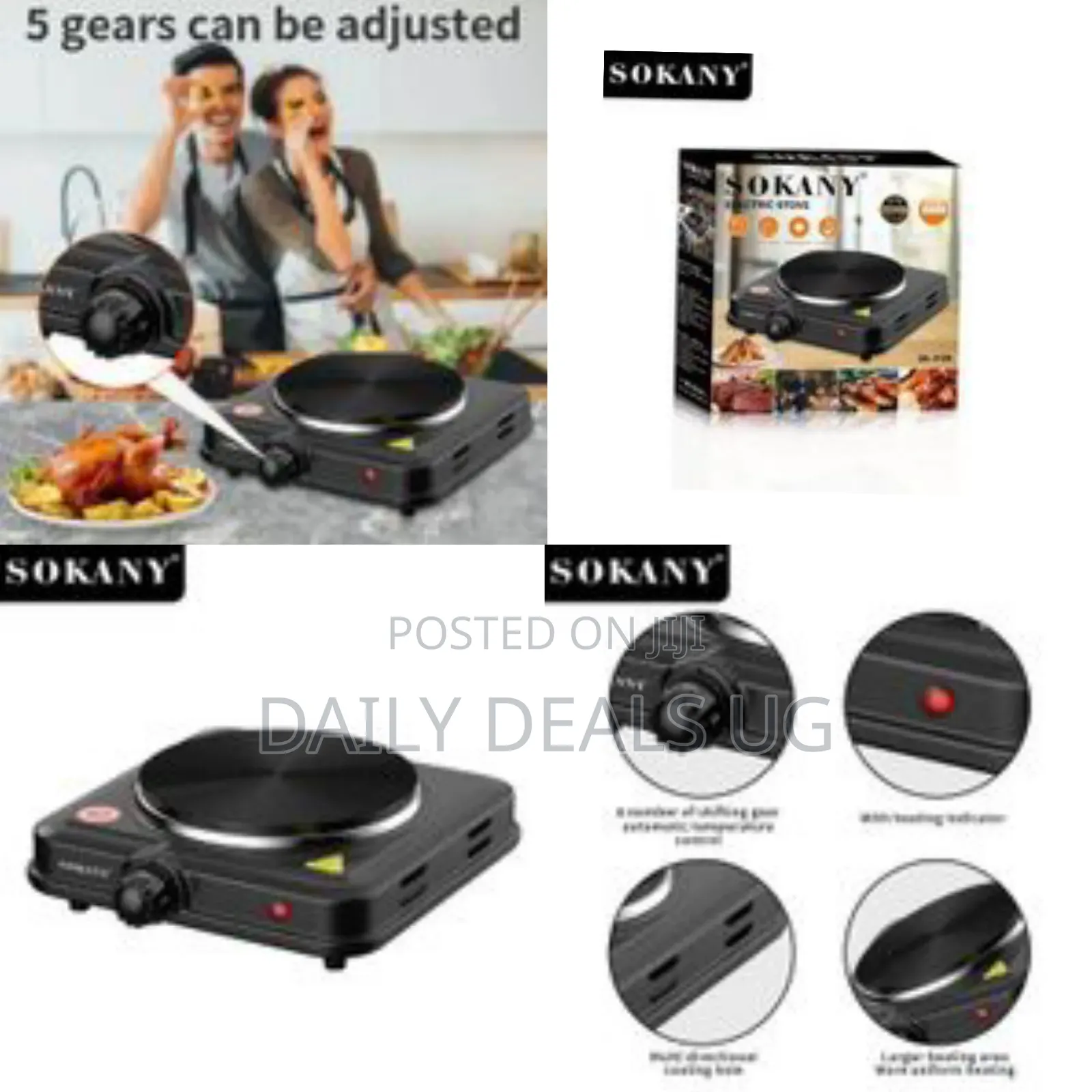 Sokany Eye Flat Single Electric Stove High Fire Power 5 Gear