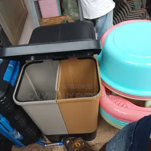 Dust Bin 2 in 1 Plastic Step On