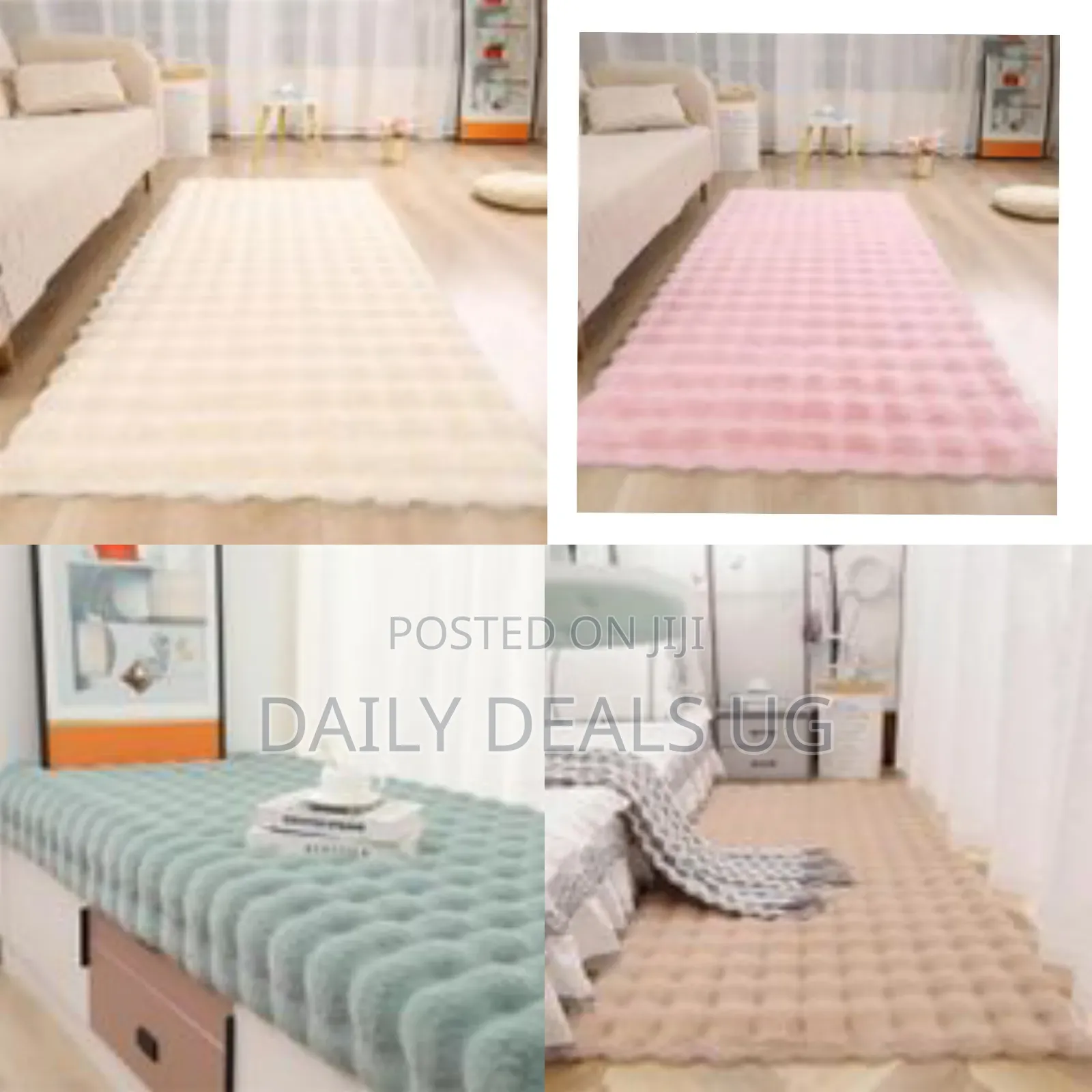 60x120 Cm Super Soft Faux Fluffy Shaggy Rug Anti-Slip Carpet Mat