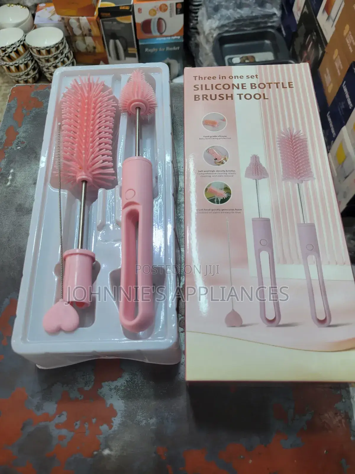 3in1 Silicone Bottle Cleaning Brush Set