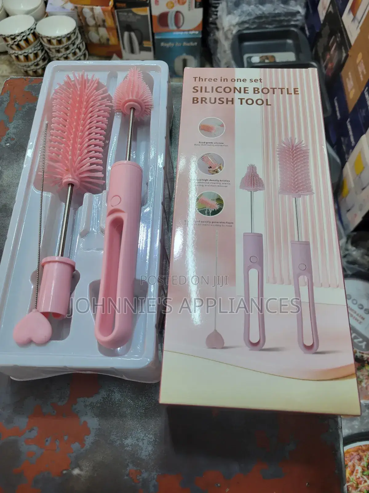 3in1 Silicone Bottle Cleaning Brush Set