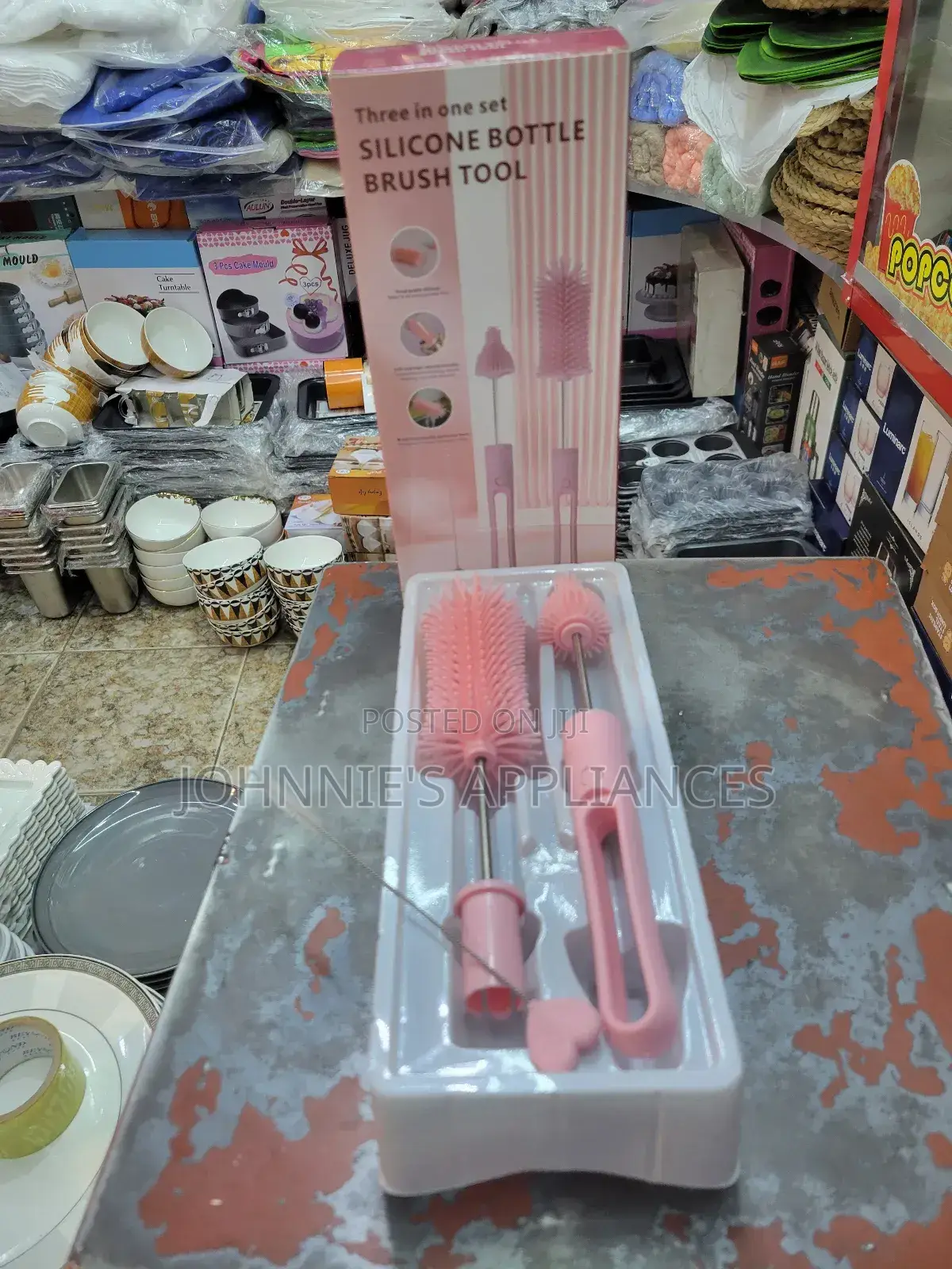 3in1 Silicone Bottle Cleaning Brush Set