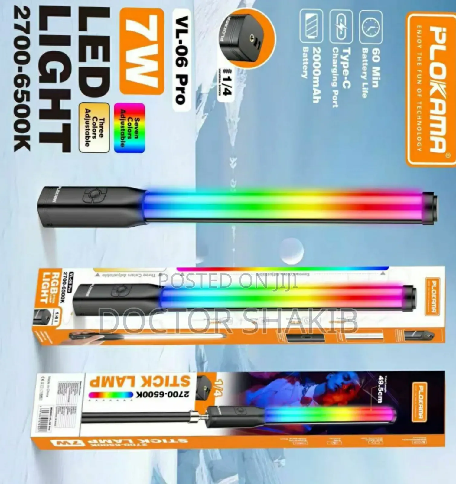 Brand New Plokama Vl-06 Pro RGB Stick Lamp
