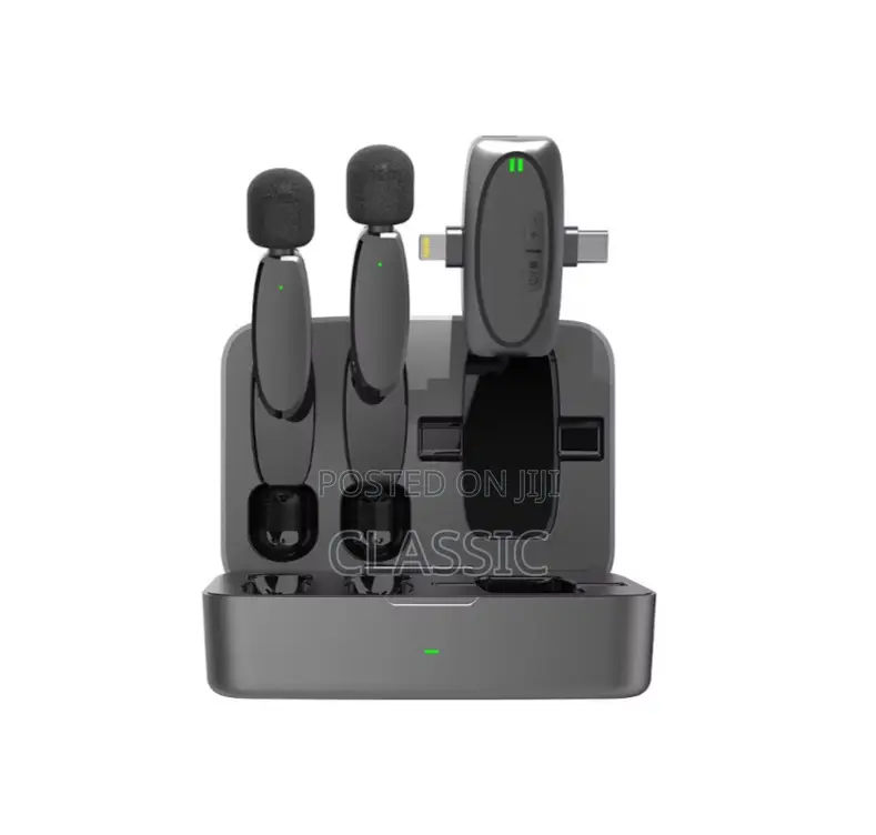 Porodo Wireless Lavalier Microphone Charging Case Lightning/Type-C