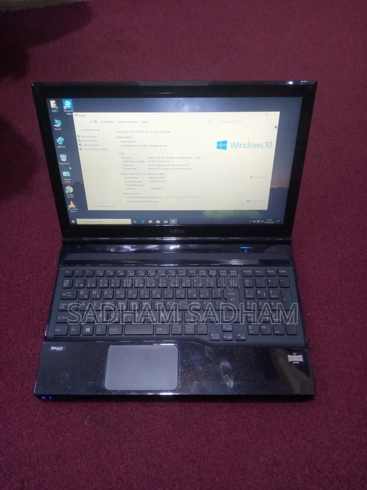 Laptop Fujitsu Lifebook AH502 8GB AMD HDD 750GB