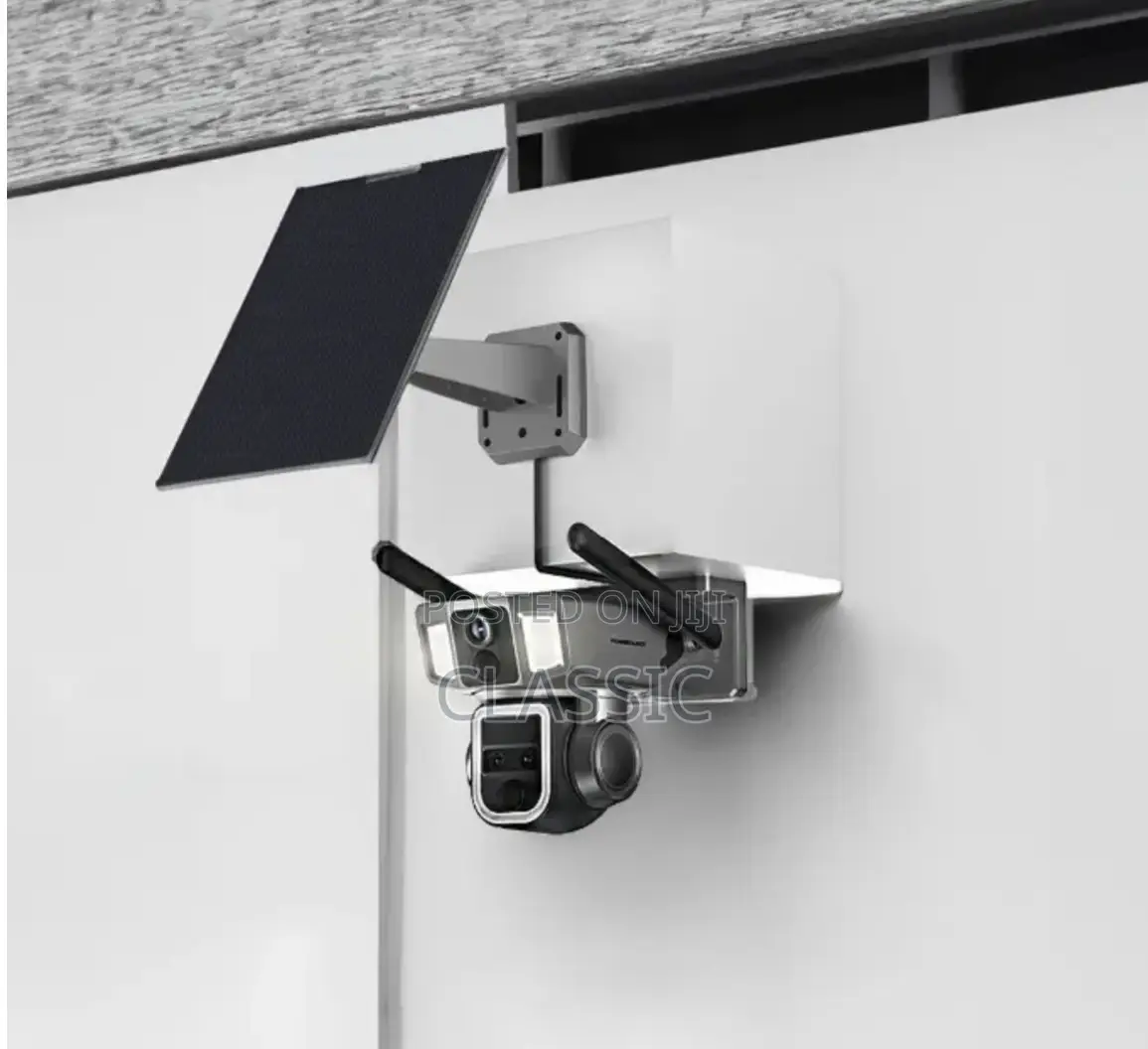 Powerology 4g/Wifi 360° Dual Lens Outdoor Camera – Black