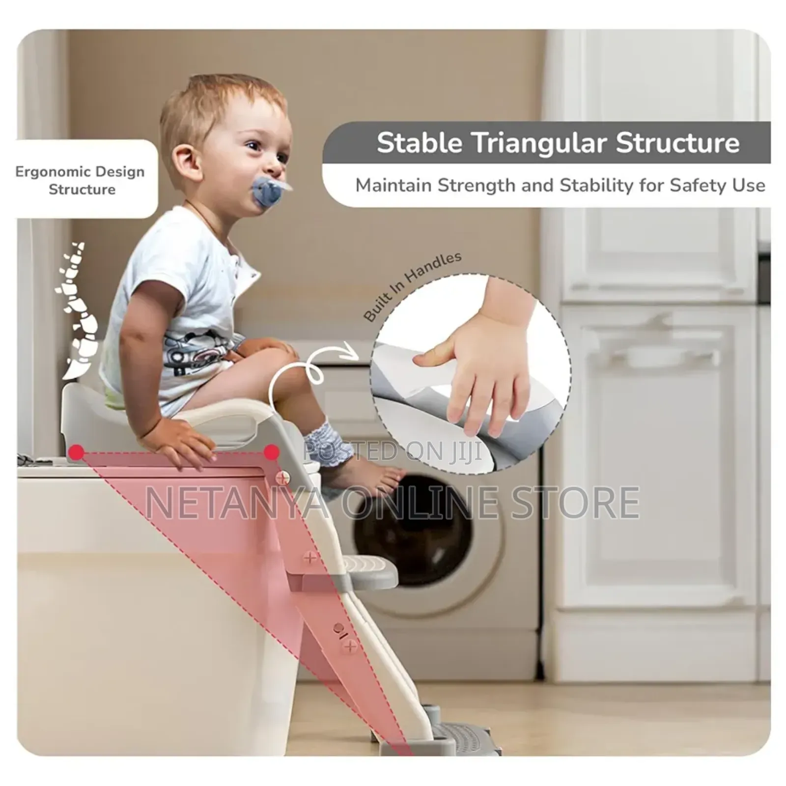 3in 1 Kids Potty Trainer and Toilet Ladder