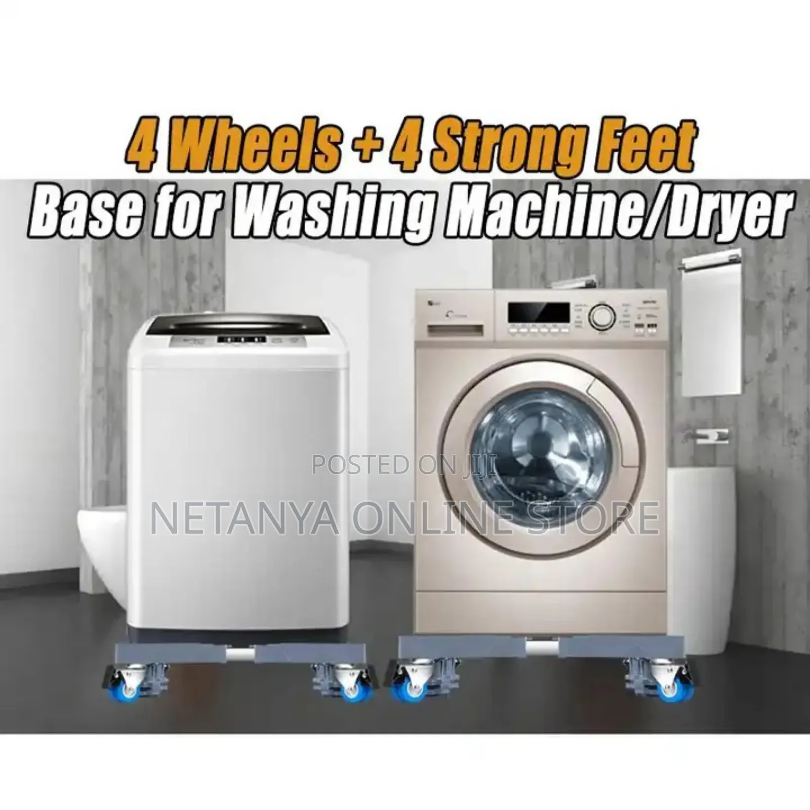 Adjustable Movable Base Fridge Stand With 4 Strong Feets