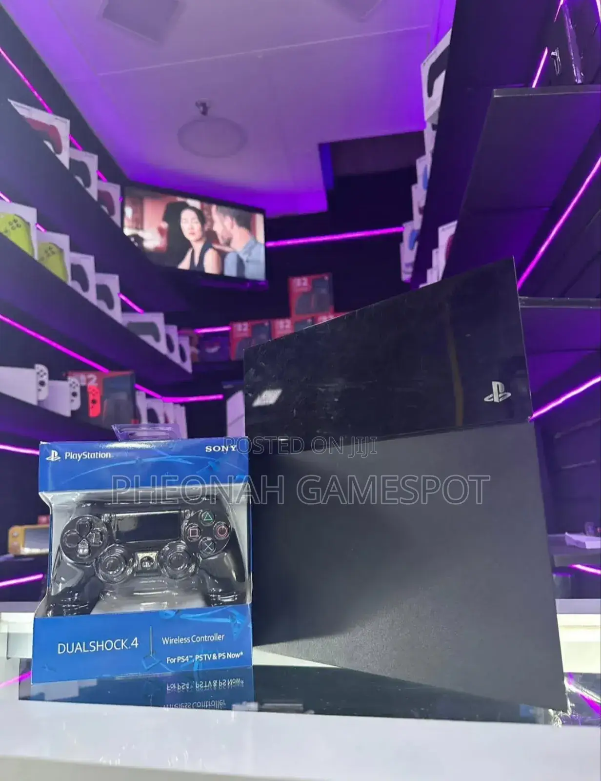 Standard Playstation 4 All Accessories Used and 10 Free Games, 2 Pads.