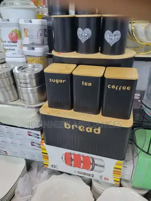 Breadbin and Tins Black Color